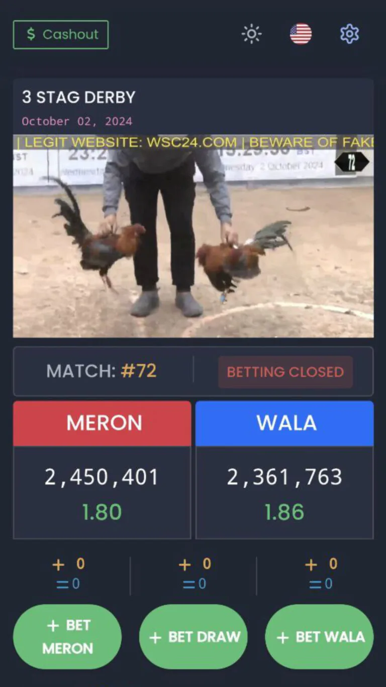 WSC Sabong - World Slasher Cockfighting